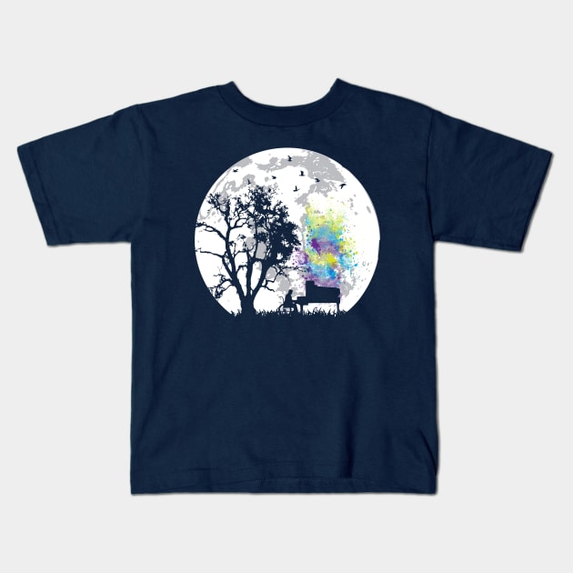 Moonlight Song Kids T-Shirt by Daletheskater